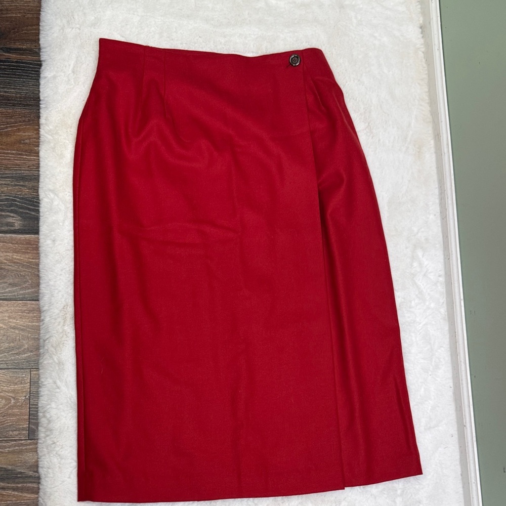 Amanda Smith II Red wool Skirt 20W